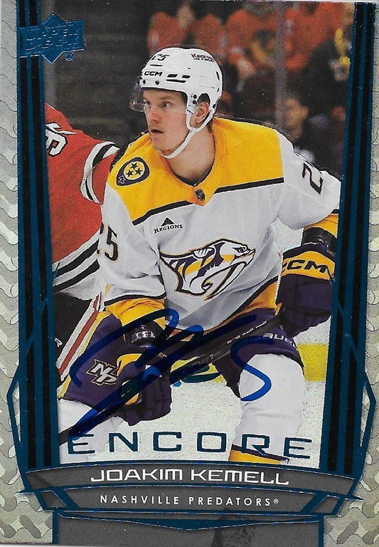 Signed Joakim Kemell 25-26 UD Series 1 Encore Blue Nashville Predators Rookie Cd