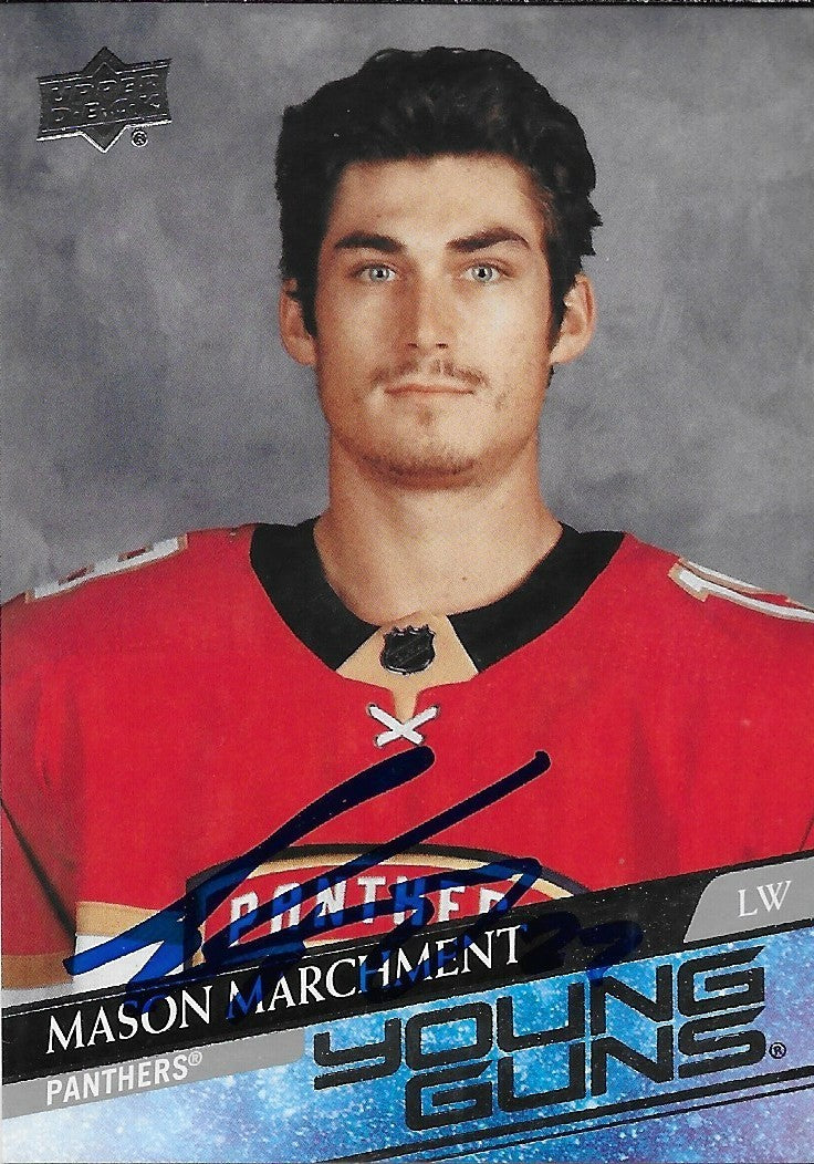 Signed Mason Marchment Young Guns 20-21 Upper Deck Florida Panthers Rookie Card