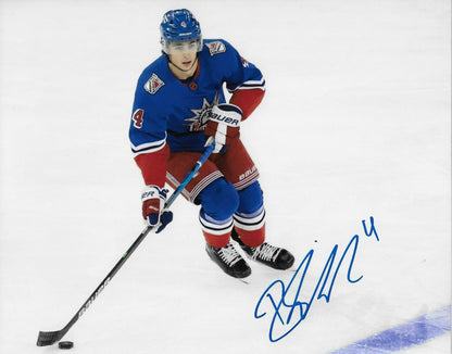 Signed Braden Schneider New York Rangers Autographed 8x10 Photo #1 Original
