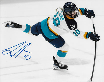 Signed Sarah Fillier New York Sirens PWHL Hockey 8x10 Photo #1 Original