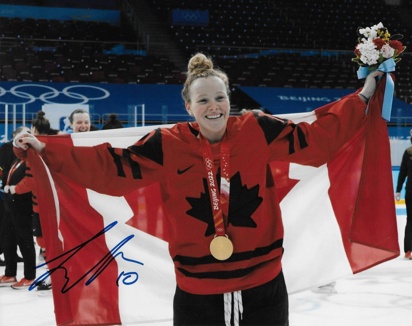 Signed Sarah Fillier Team Canada NY Sirens PWHL Hockey 8x10 Photo #3 Original
