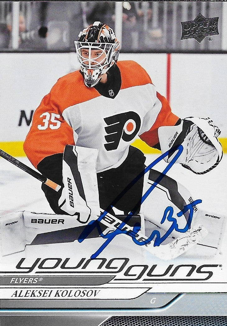 Signed Aleksei Kolosov 2024-25 UD Young Guns Philadelphia Flyers Rookie Card