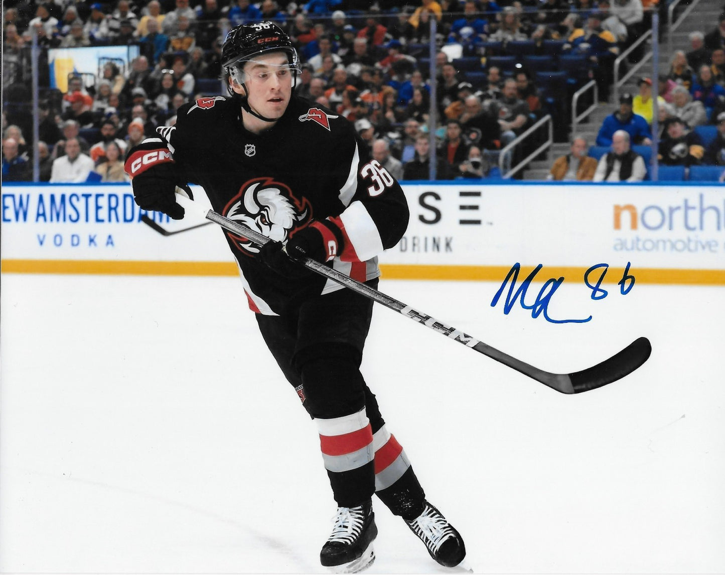 Signed Noah Ostlund Buffalo Sabres Autographed 8x10 Photo #2 Original