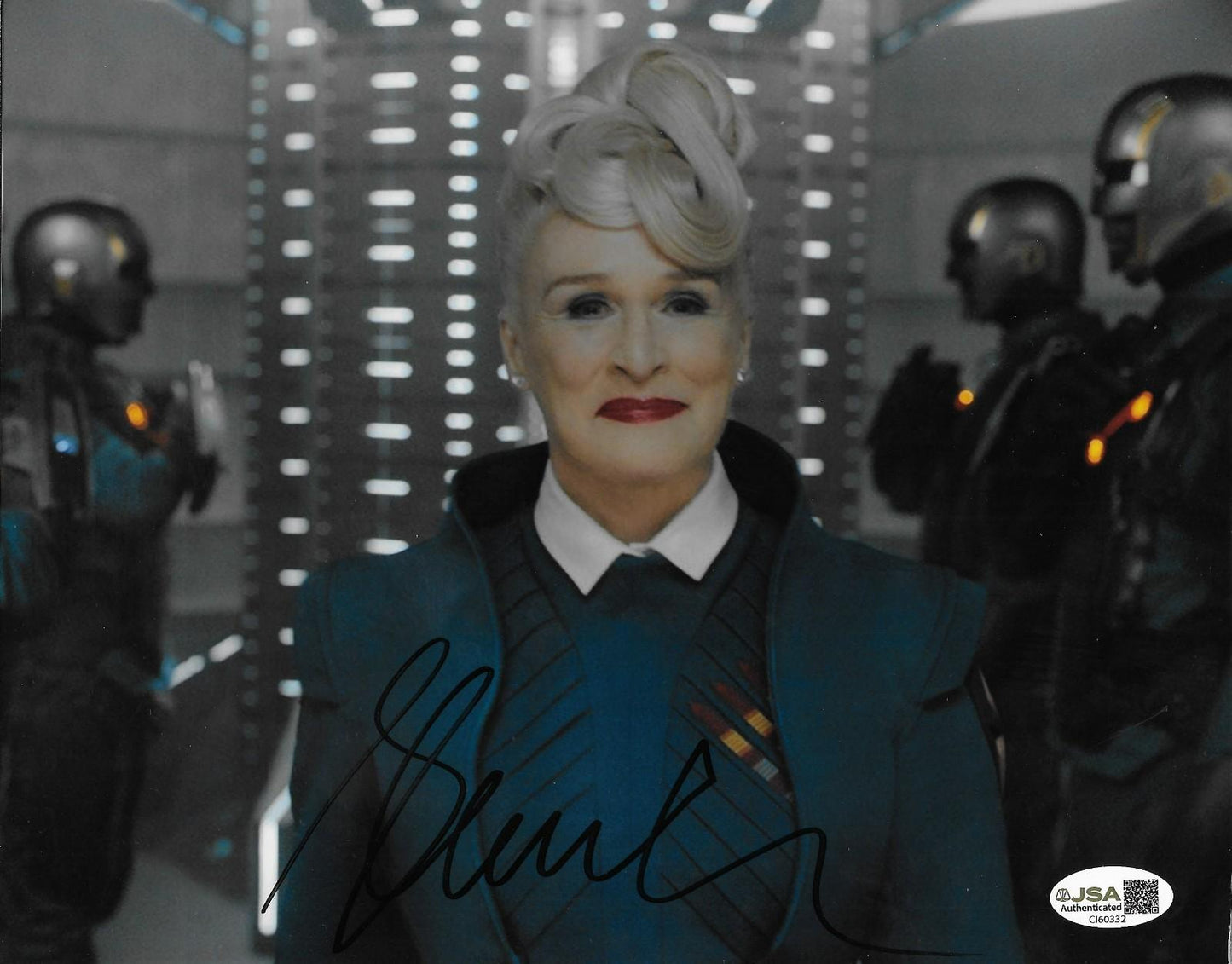 Signed Glenn Close Gaurdians of the Galaxy 8x10 Photo #1 with JSA Authentication
