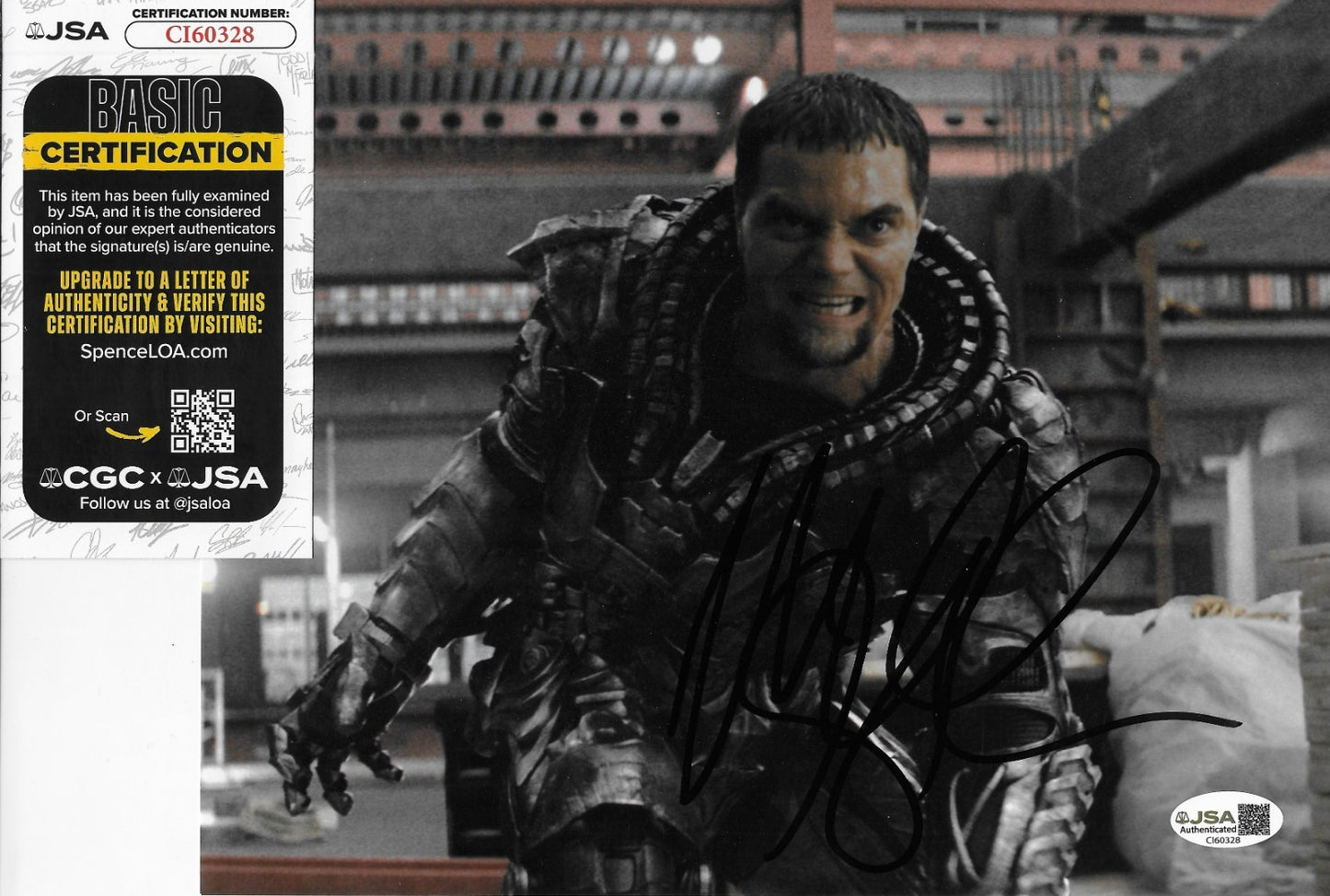 Signed Michael Shannon Man Of Steel 8x10 Photo #1 with JSA Authentication