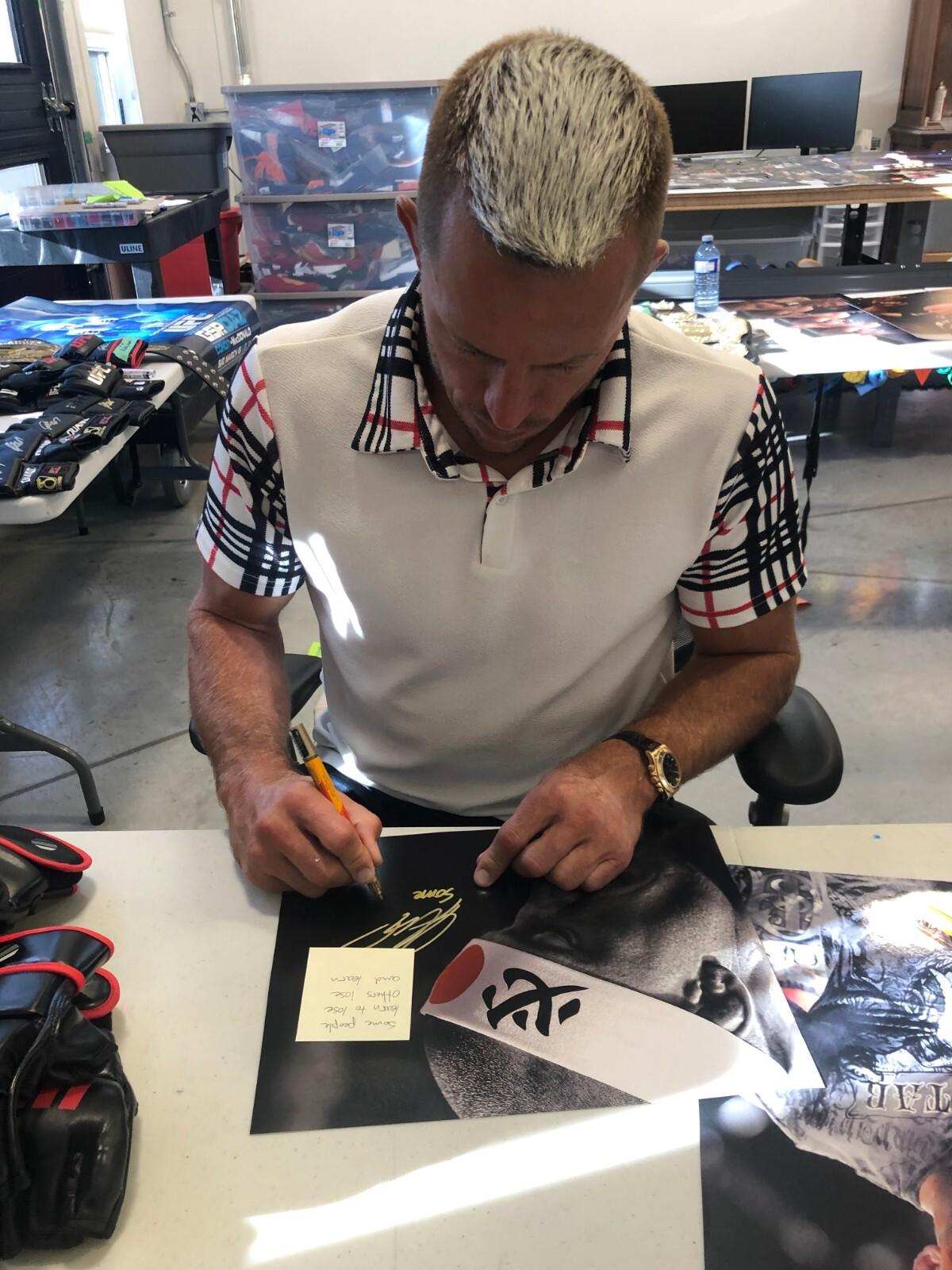 Signed Georges St Pierre UFC Hall of Famer 8x10 Photo #6 w JSA Private Signing