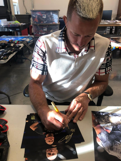 Signed Georges St Pierre UFC Captain America 8x10 Photo #9 w JSA Private Signing