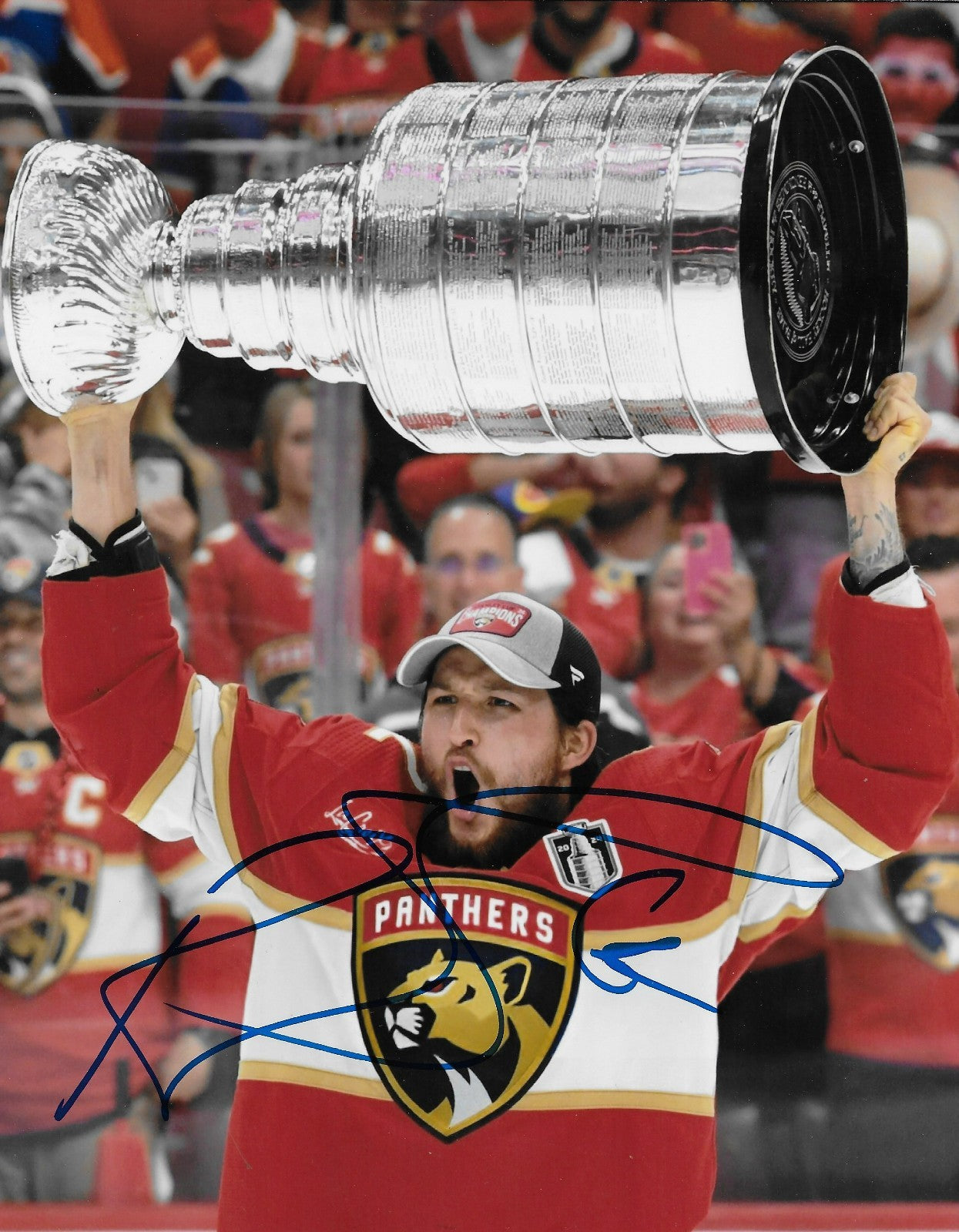 Signed Brandon Montours Florida Panthers Stanley Cup 8x10 Photo #1 Original