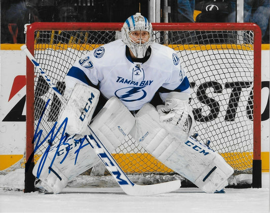 Signed Kristers Gudlevskis Tampa Bay Lightning Autographed 8x10 Photo 2 Original