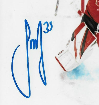 Signed Sam Montembeault Montreal Canadiens Team Canada 8x10 Photo #1 Original