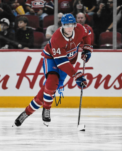 Signed Logan Mailloux Montreal Canadiens Autographed 8x10 Photo #4 Original