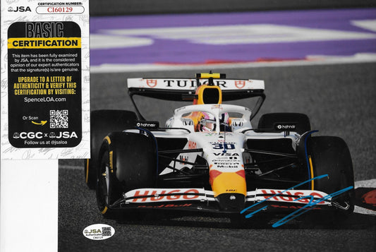 Signed Liam Lawson Formula 1 Bulls Racing 8x10 Photo #1 w JSA Authentication