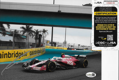 Signed Liam Lawson Formula 1 Bulls Racing 8x10 Photo #3 w JSA Authentication