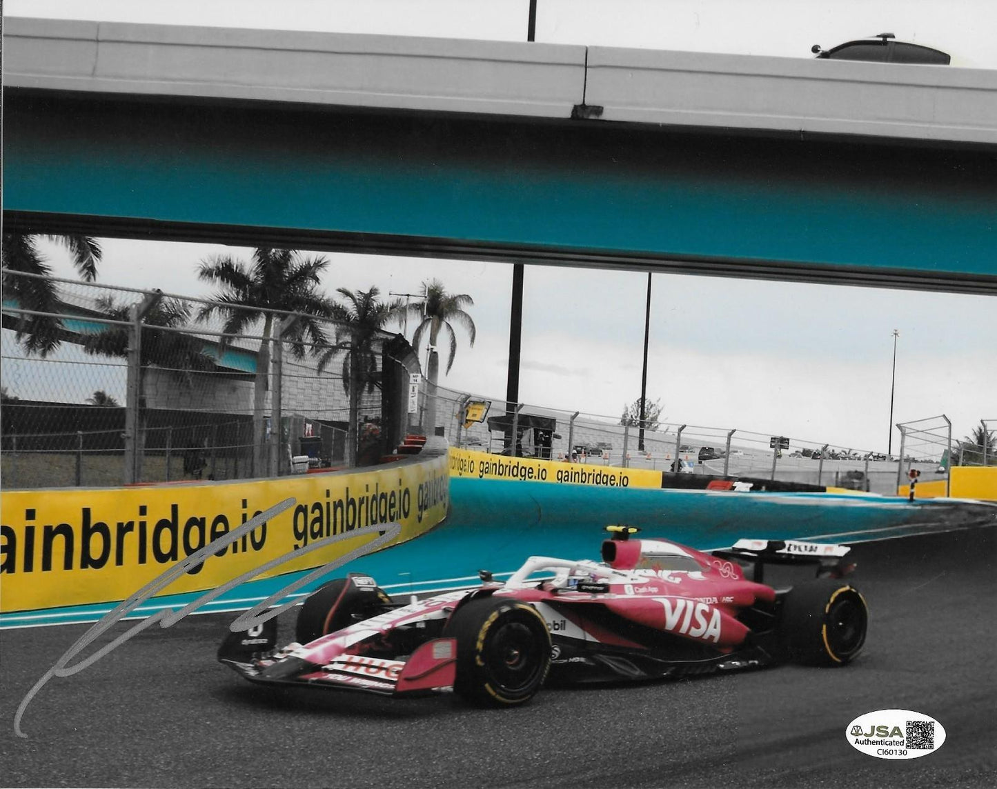 Signed Liam Lawson Formula 1 Bulls Racing 8x10 Photo #3 w JSA Authentication