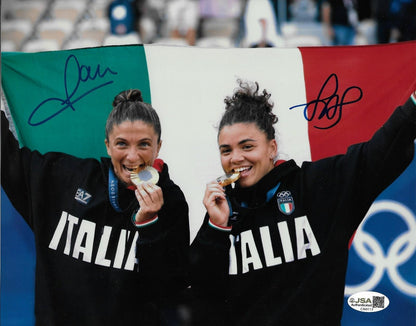Signed Sara Errani Jasmine Paolini Womens Tennis 8x10 Photo w JSA Authentication