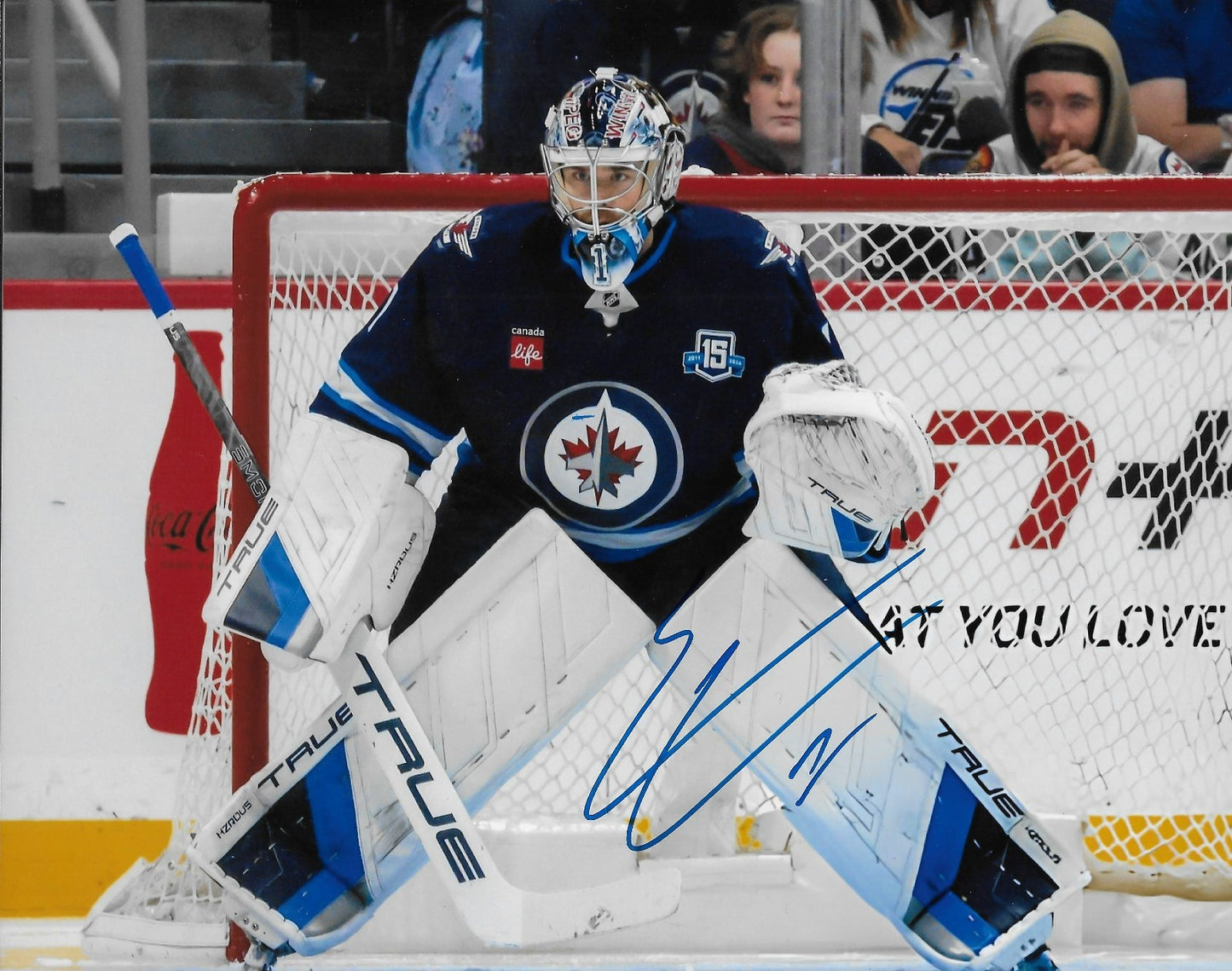 Signed Eric Comrie Winnipeg Jets Autographed 8x10 Photo #2 Original