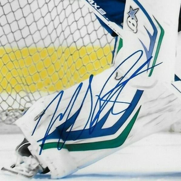 Signed Michael DiPietro Vancouver Canucks Autographed 8x10 Photo #1 Original