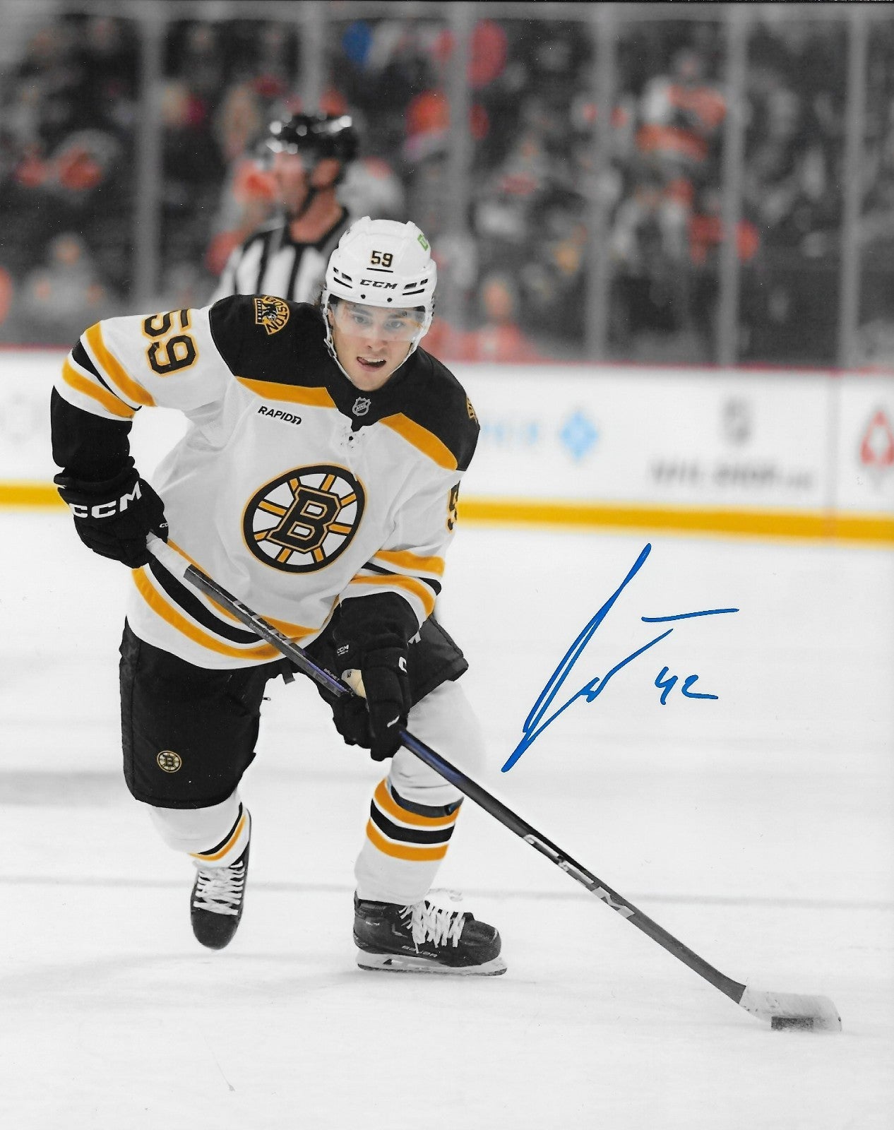 Signed Frederic Brunet Boston Bruins Autographed 8x10 Photo #2 Original