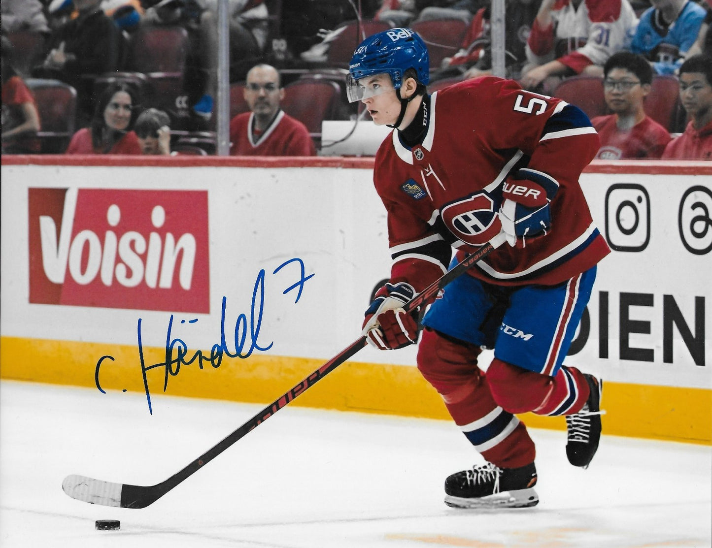 Signed Carlos Handel Montreal Canadiens Autographed 8x10 Photo #2 Original