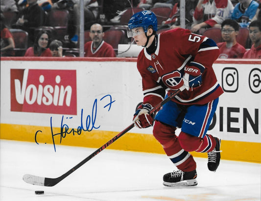 Signed Carlos Handel Montreal Canadiens Autographed 8x10 Photo #2 Original