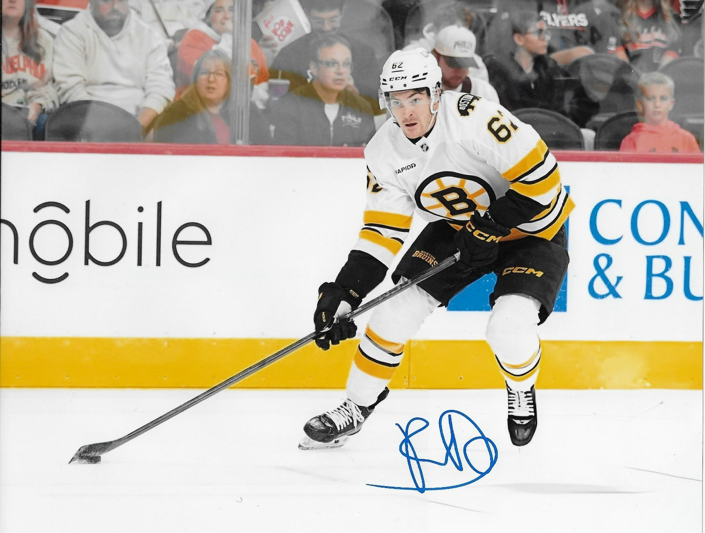 Signed Riley Duran Boston Bruins Autographed 8x10 Photo #2 Original