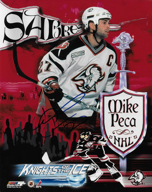 Signed Michael Mike Peca Buffalo Sabres Autographed 8x10 Photo #2 Original