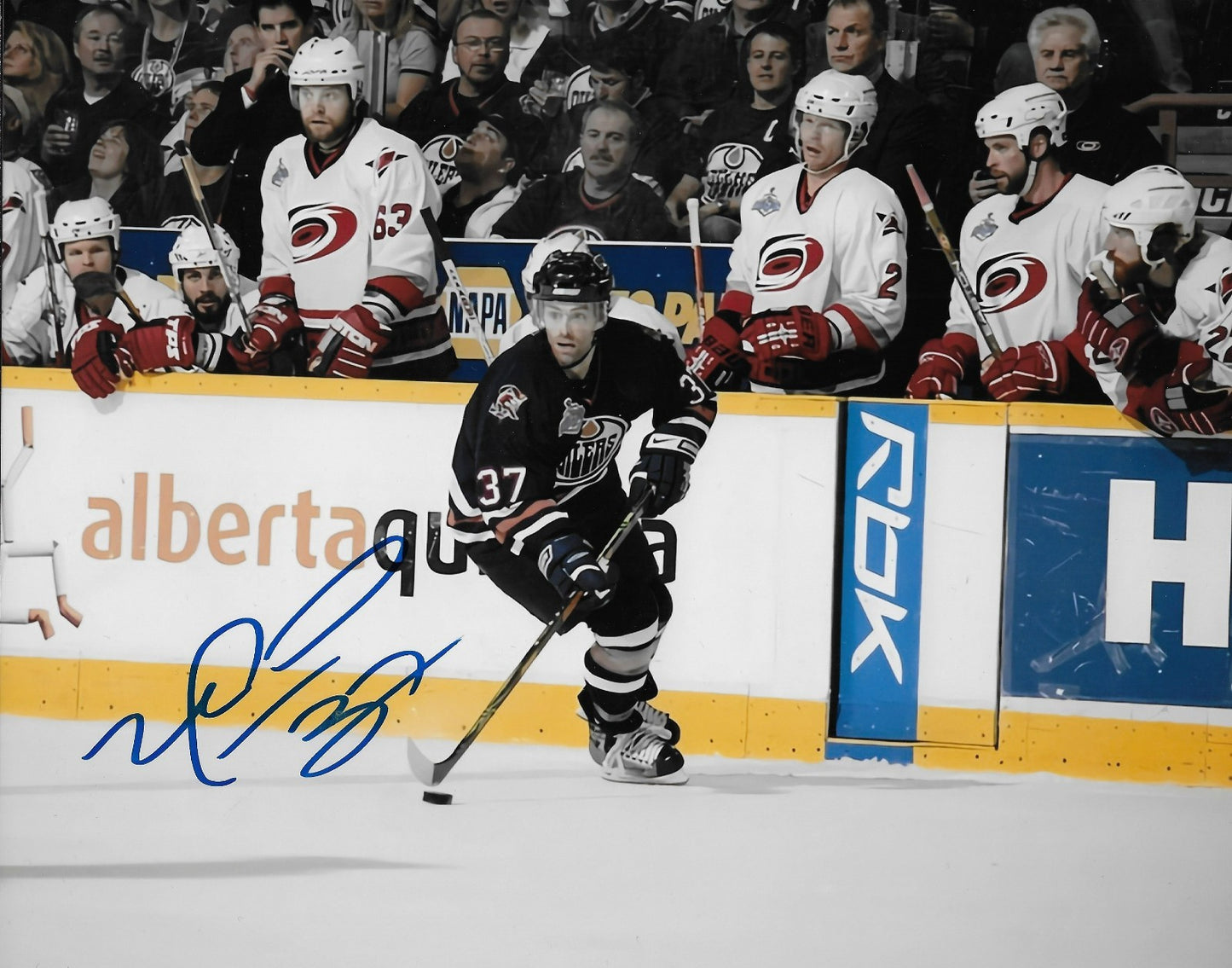 Signed Michael Mike Peca Edmonton Oilers Autographed 8x10 Photo #4 Original