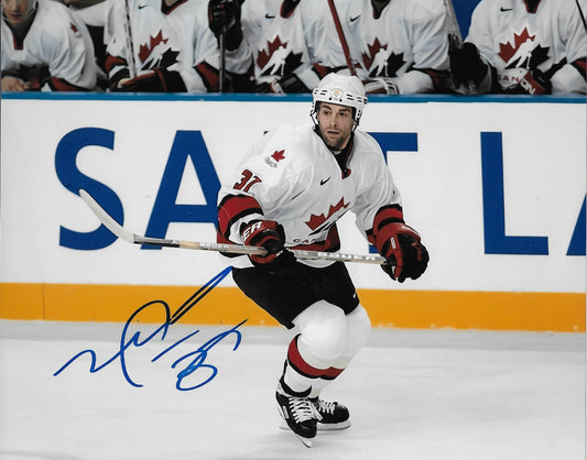 Signed Michael Mike Peca Team Canada  2002 Olympics 8x10 Photo #8 Original
