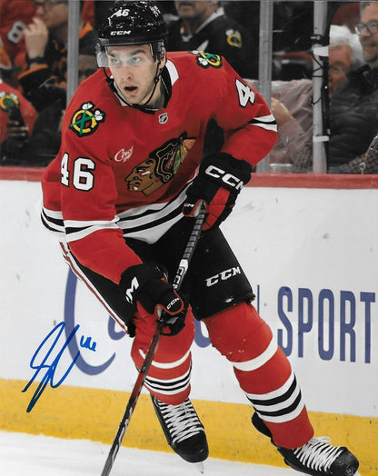 Signed Louis Crevier Chicago Blackhawks Autographed 8x10 Photo #1 Original