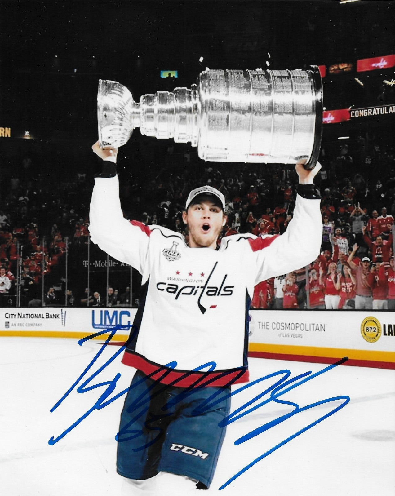 Signed Andre Burakovsky Washington Capitals Stanley Cup 8x10 Photo #2 Original