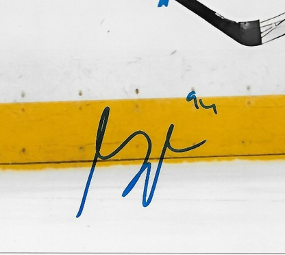 Signed Gabe Perreault New York Rangers Autographed 8x10 Photo #2 Original