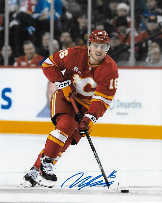 Signed Morgan Frost Calgary Flames Autographed 8x10 Photo #1 Original
