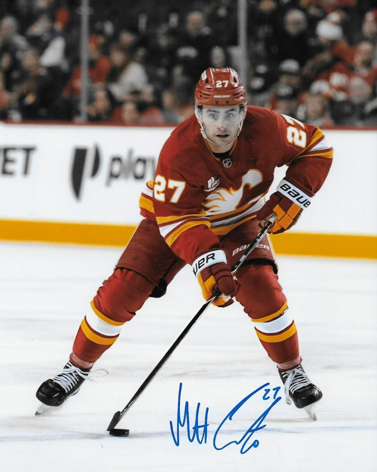 Signed Matt Coronato Calgary Flames Autographed 8x10 Photo #1 Original