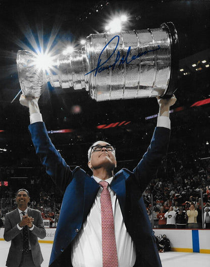 Signed Paul Maurice Florida Panthers Stanley Cup 8x10 Photo #1 Original