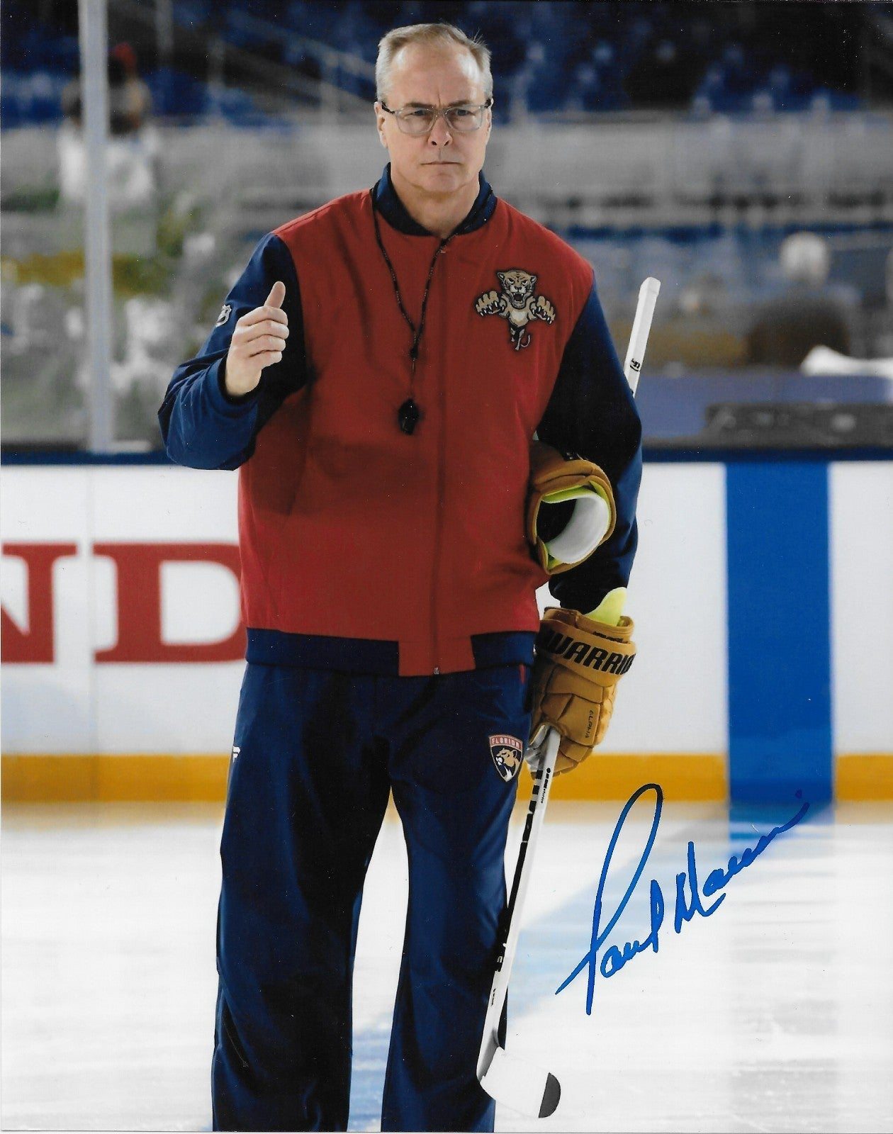 Signed Paul Maurice Florida Panthers Autographed 8x10 Photo #2 Original