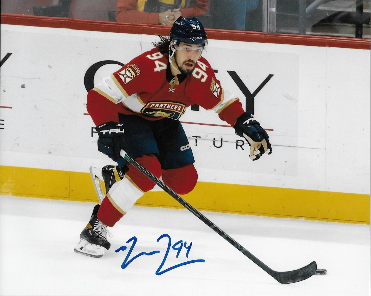 Signed Ryan Lomberg Florida Panthers Autographed 8x10 Photo #1 Original