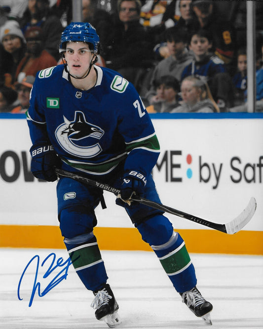 Signed Zeev Buium Vancouver Canucks Autographed 8x10 Photo #3 Original