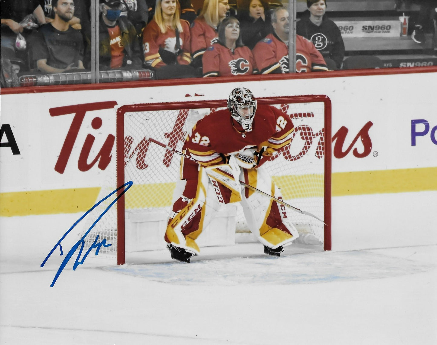 Signed Dustin Wolf Calgary Flames Goalie Autographed 8x10 Photo #2 Original