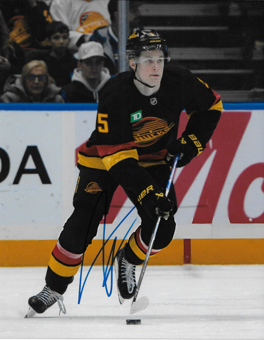 Signed Tom Willander Vancouver Canucks Autographed 8x10 Photo #1 Original
