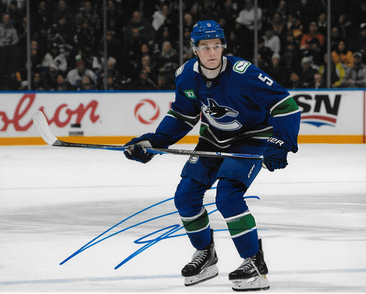 Signed Tom Willander Vancouver Canucks Autographed 8x10 Photo #2 Original