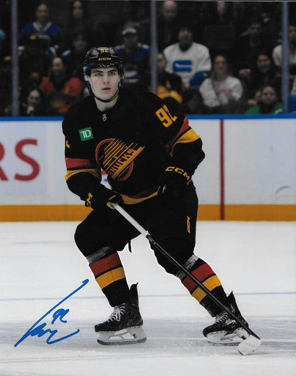Signed Liam Ohgren Vancouver Canucks Autographed 8x10 Photo #2 Original