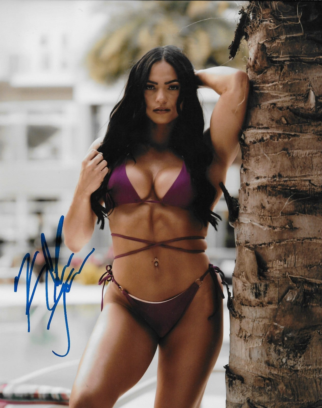 Signed Kiana James Smack Down WWE Autographed 8x10 Photo #5 Original