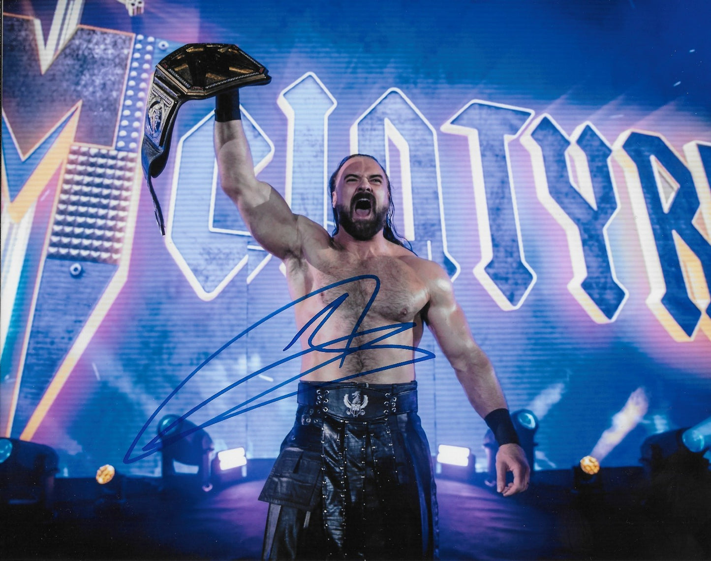 Signed Drew McIntyre Smack Down WWE Autographed 8x10 Photo #1 Original
