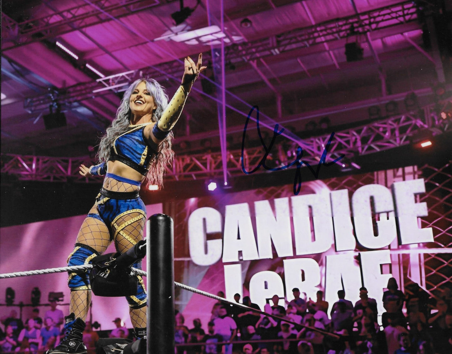 Signed Candice LeRae Smack Down WWE Autographed 8x10 Photo #2 Original