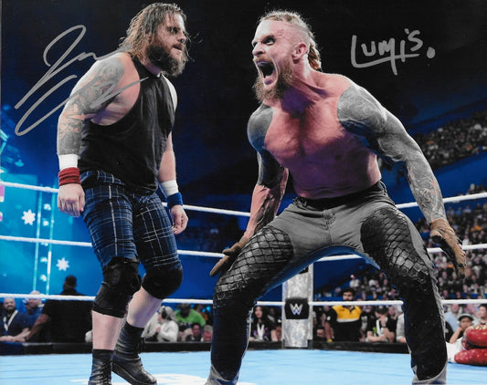 Signed Joe Gacy  Dexter Lumis The Wyatt Sicks Smack Down WWE 8x10 Photo Original