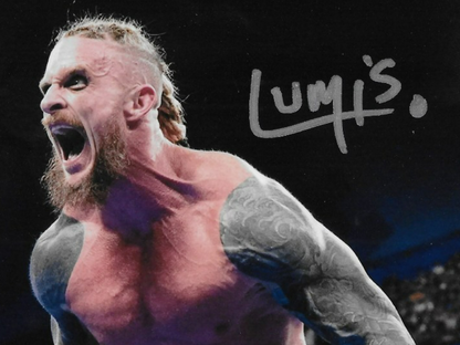 Signed Joe Gacy  Dexter Lumis The Wyatt Sicks Smack Down WWE 8x10 Photo Original