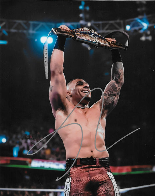 Signed Carmelo Hayes Smack Down WWE Autographed 8x10 Photo #2 Original