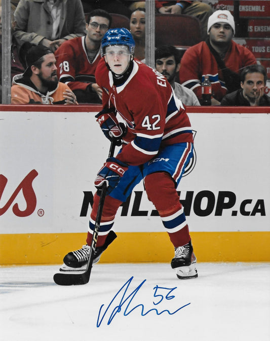Signed Adam Engstrom Montreal Canadiens Autographed 8x10 Photo #6 Original
