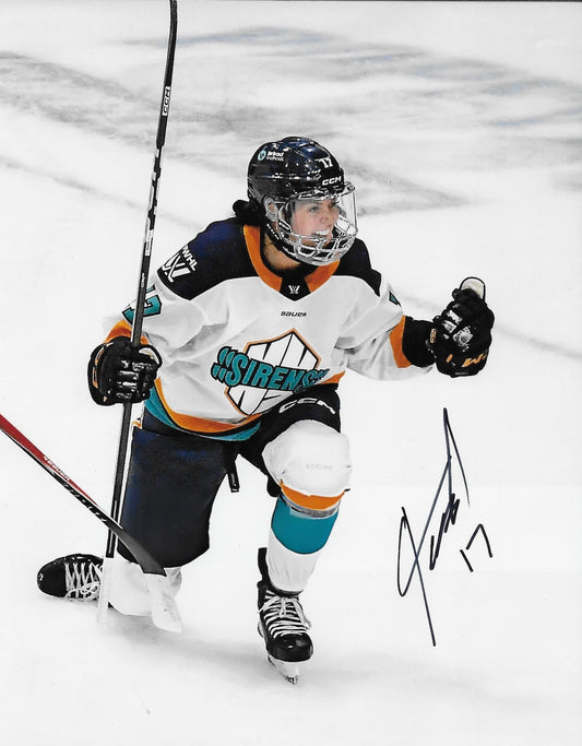 Signed Taylor Girard New York Sirens PWHL Hockey 8x10 Photo #2 Original