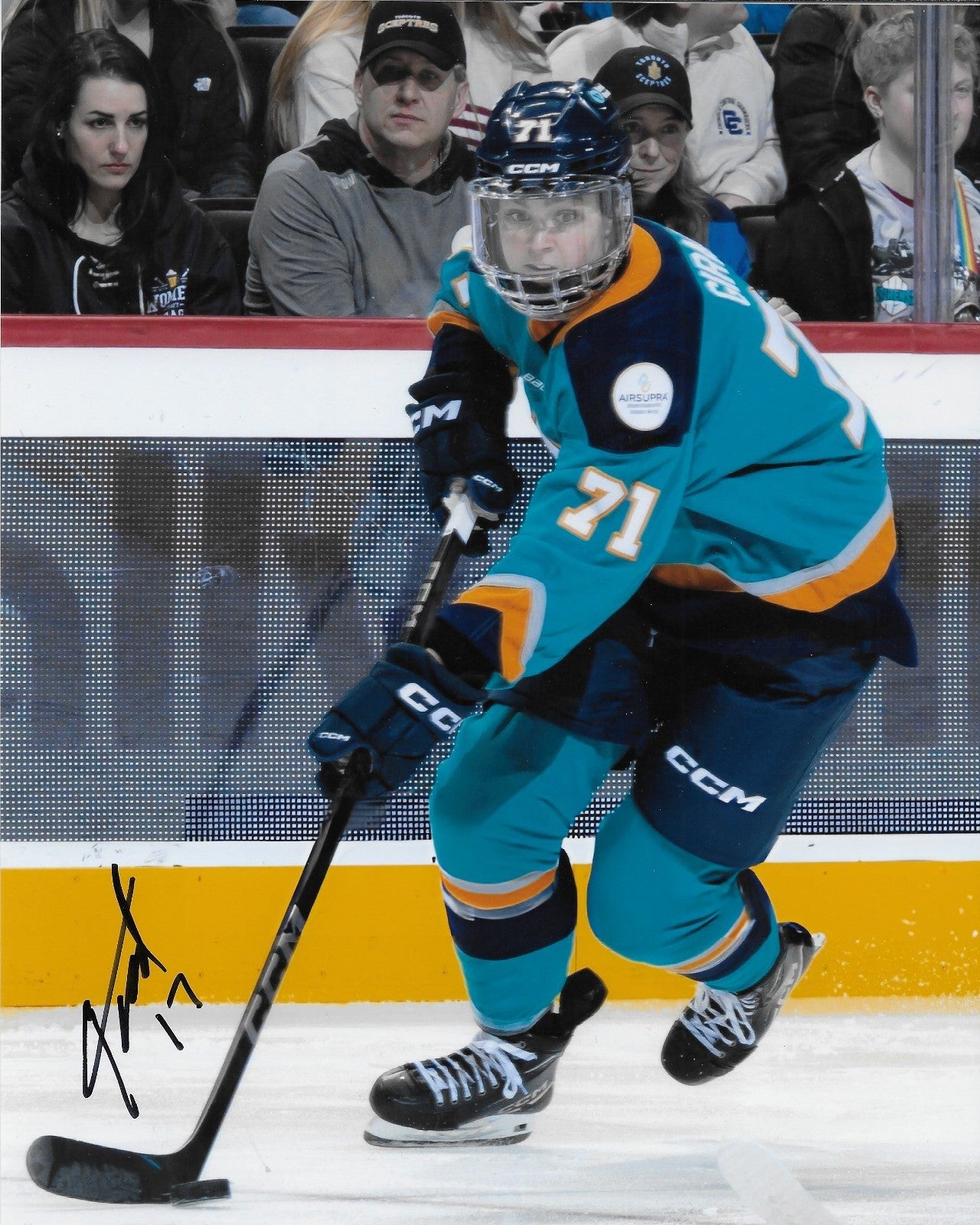 Signed Taylor Girard New York Sirens PWHL Hockey 8x10 Photo #1 Original